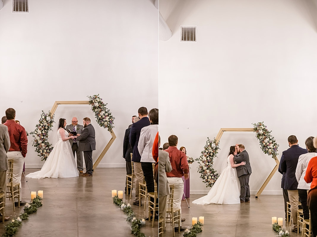 Indoor Wedding Ceremony at Memphis Wedding Venue, Avon Acres