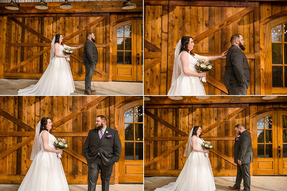 First Look with Bride and Groom at Avon Acres in Memphis, TN