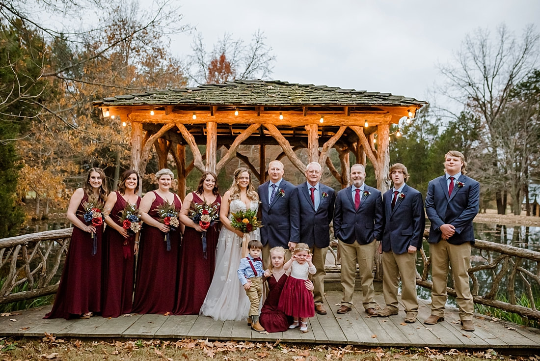 wedding party at Green Frog Farm