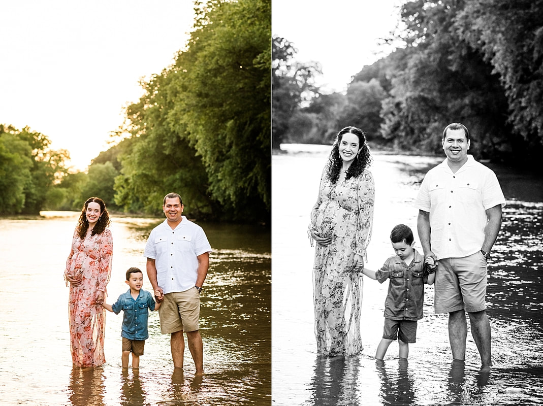 Family Portrait at the creek in Memphis, TN