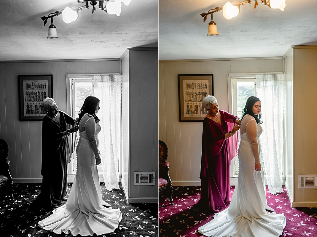 bride getting ready for Wedding at Woodruff-Fontaine in Memphis, TN