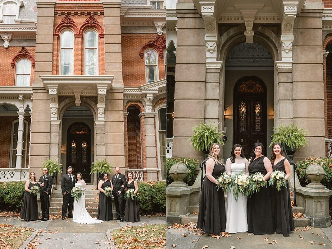 wedding party on the front lawn at Woodruff-Fontaine in Memphis, TN