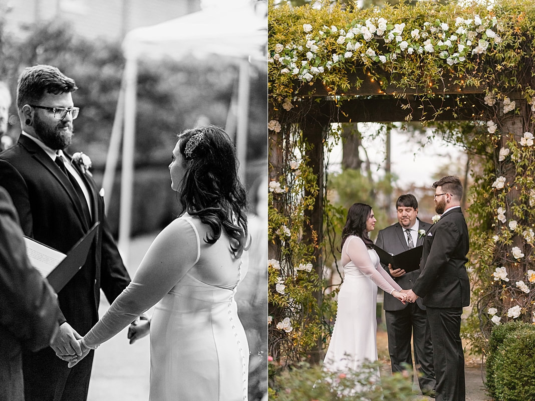 wedding ceremony in the North Garden at Woodruff-Fontaine in Memphis, TN