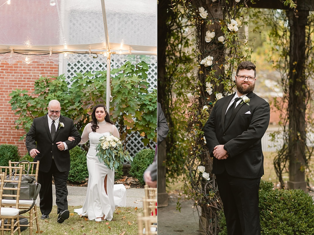 wedding ceremony in the North Garden at Woodruff-Fontaine in Memphis, TN