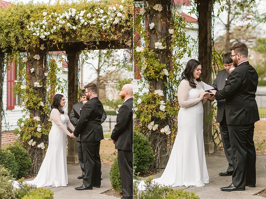 wedding ceremony in the North Garden at Woodruff-Fontaine in Memphis, TN