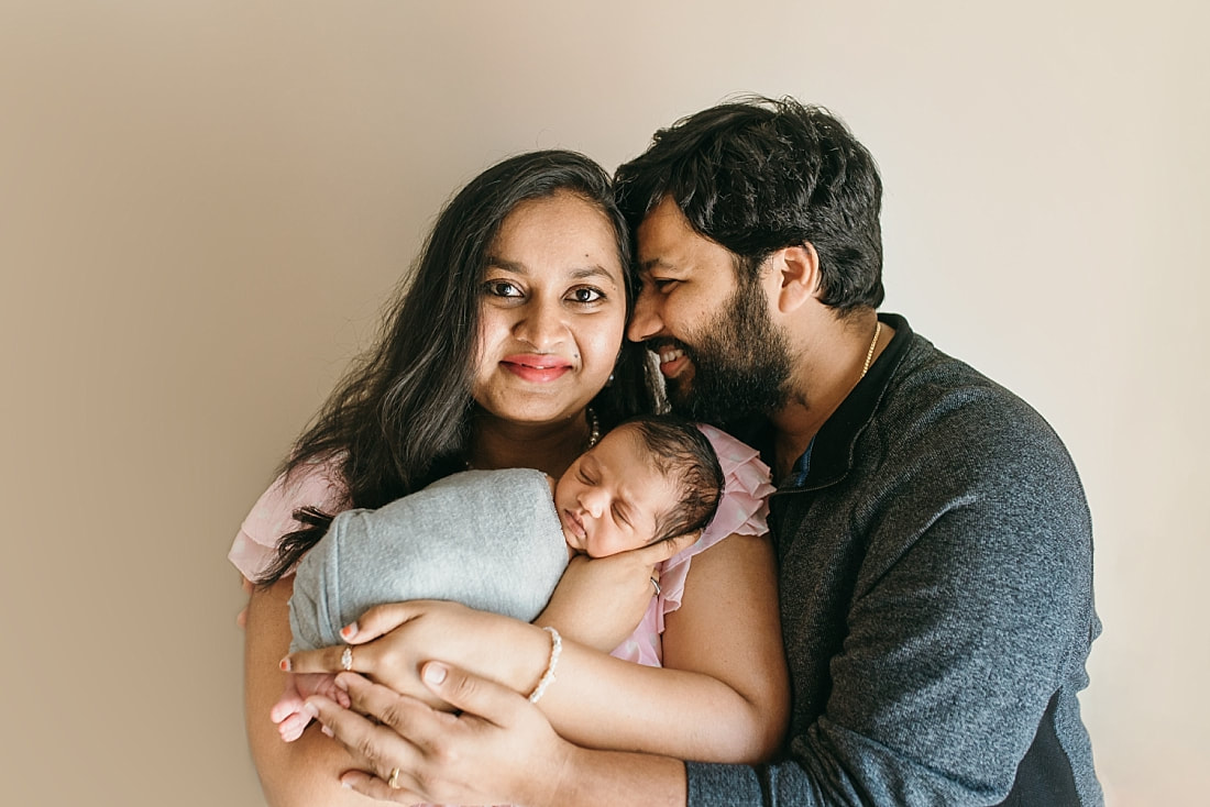 family portrait during newborn photo session in memphis