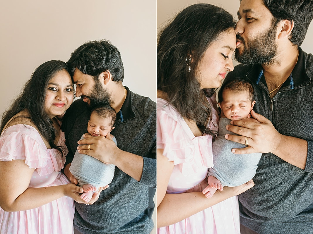 family portrait during newborn photo session in memphis