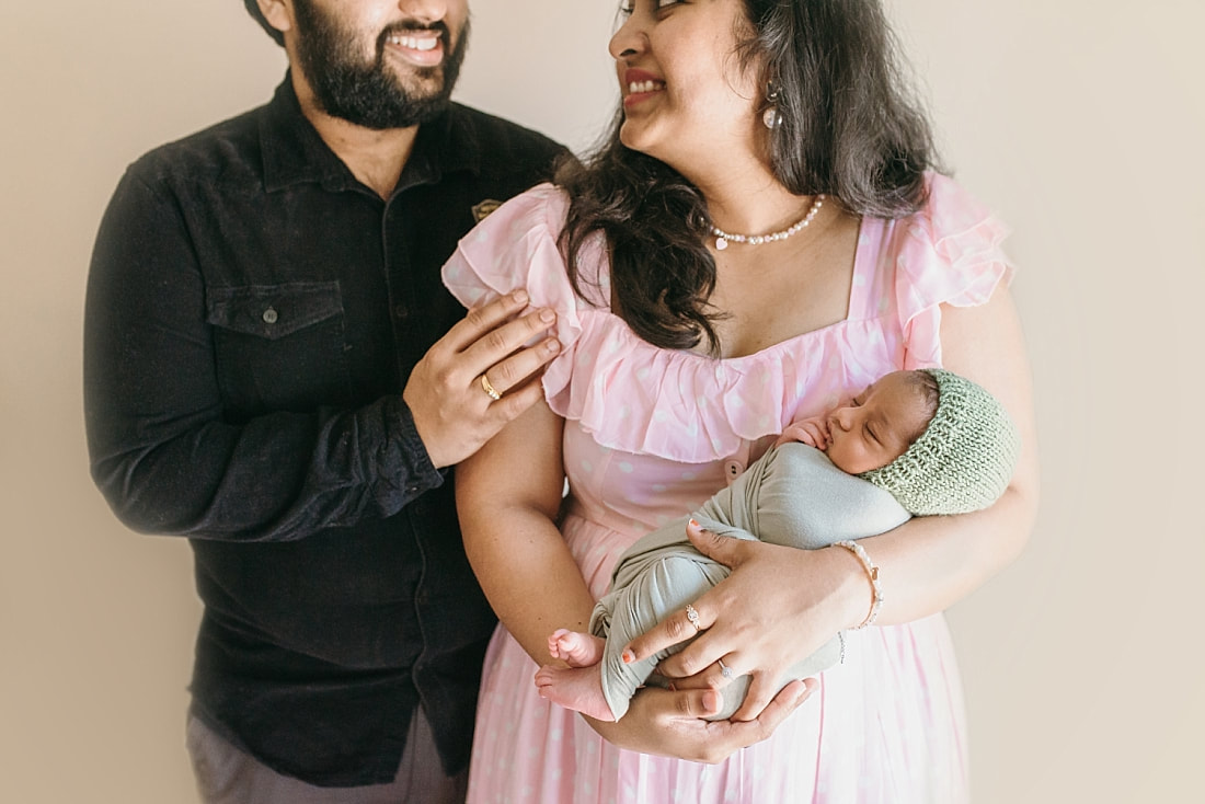 family portrait during newborn photo session in memphis