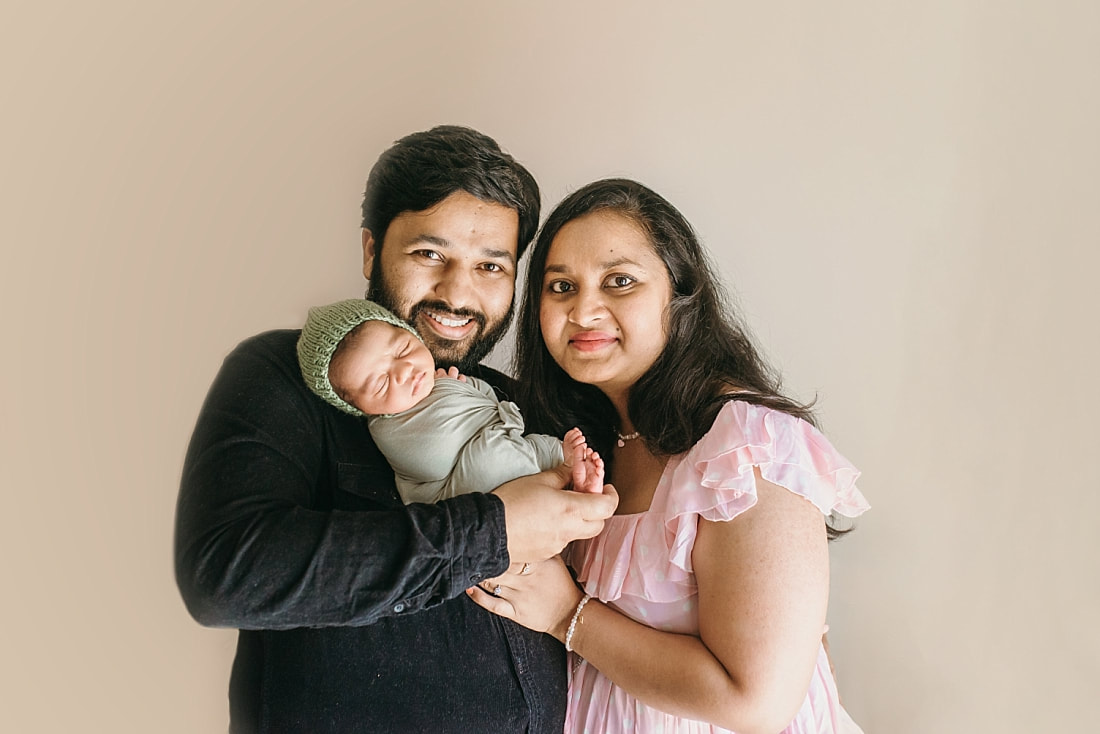 family portrait during newborn photo session in memphis