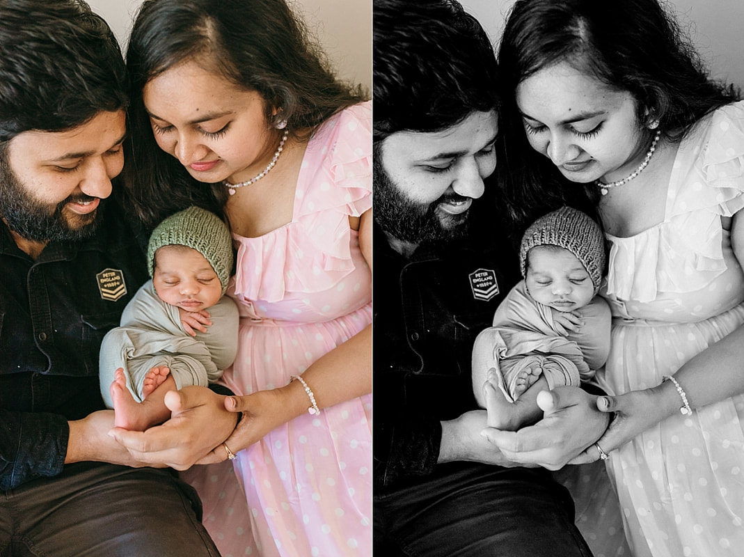 family portrait during newborn photo session in memphis